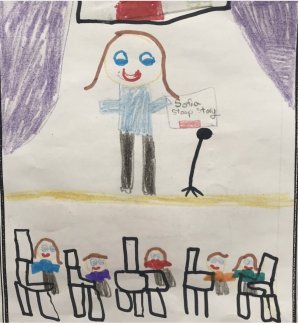 student review and drawing